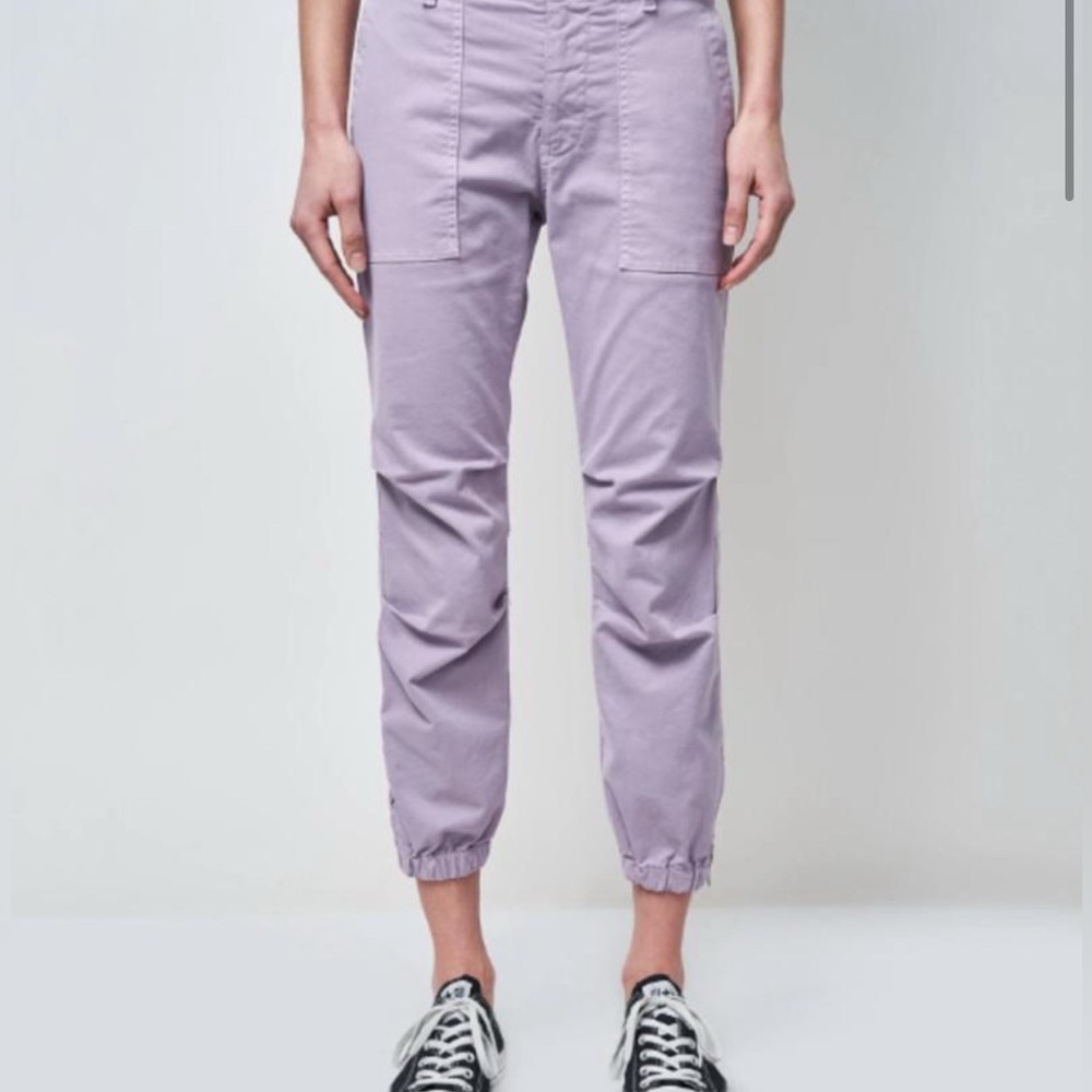 NILI LOTAN cropped military pant in lilac size 2